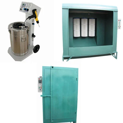 静電粉体コートガン+スプレーブース+硬化乾燥炉を備えた金属粉体塗装機システムパッケージ